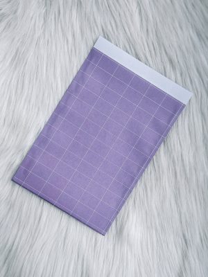 Cadeauzakje m: paars grid / 3 stuks