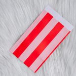 Cadeauzakje s: rode strepen / 3 stuks