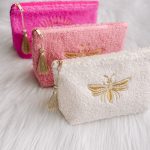 Make-up bag teddy bee lichtroze
