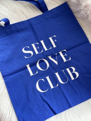 Totebag self love club kobalt