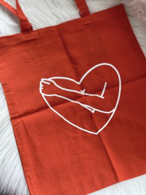 Totebag selflove baksteenrood