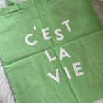 Totebag c'est la vie limoen