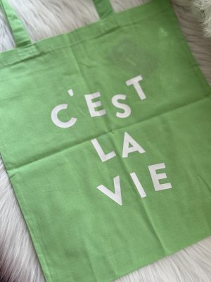 Totebag c'est la vie limoen