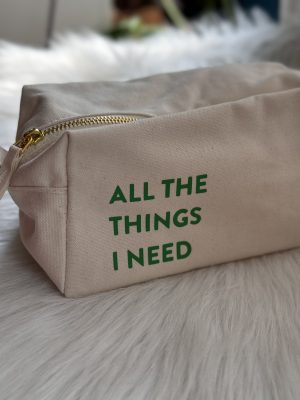 Pennenzak large: all the things I need groen
