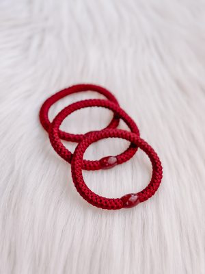 Haarrekker / armbandje bordeaux