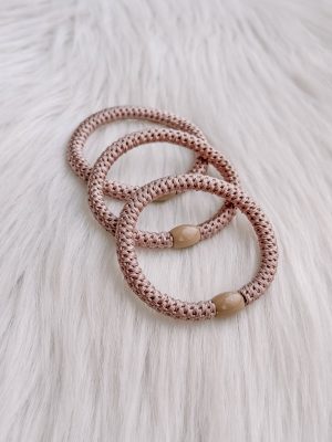 Haarrekker / armbandje beige