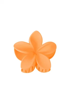 Hairclip bloem groot oranje