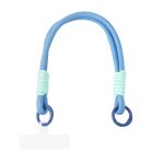 Korte telefoonkoord blauw/munt