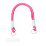 Korte telefoonkoord fushia/munt