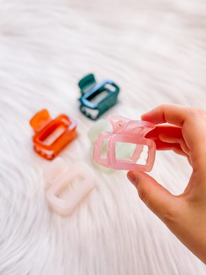 Hairclip rechthoekig bruin - Afbeelding 2