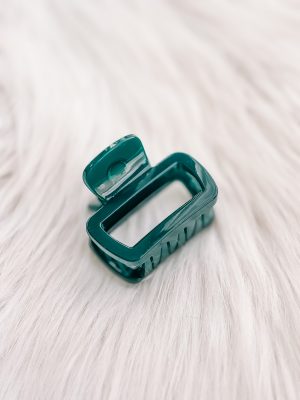 Hairclip rechthoekig groen