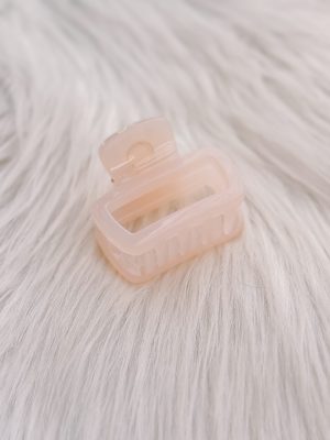 Hairclip rechthoekig ivory