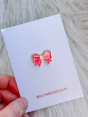 Pin roze strikje