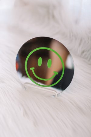 Smiley spiegel groen