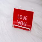 Rode mozaïek tegel: love you