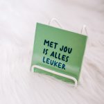Groene mozaïek tegel: met jou is alles leuker
