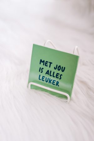 Groene mozaïek tegel: met jou is alles leuker