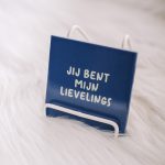 Donkerblauwe mozaïek tegel: lievelings