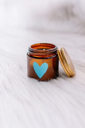 Geurkaars hartje blauw