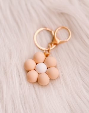 Bloemen sleutelhanger: nude