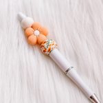 Kralenpen - peach bloem