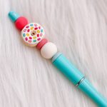 Kralenpen - donut blauw