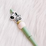 Kralenpen - zebra munt