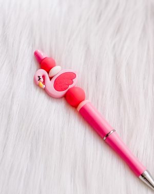 Kralenpen - flamingo roze