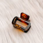 Hairclip rechthoekig bruin