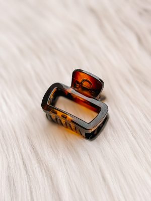 Hairclip rechthoekig bruin