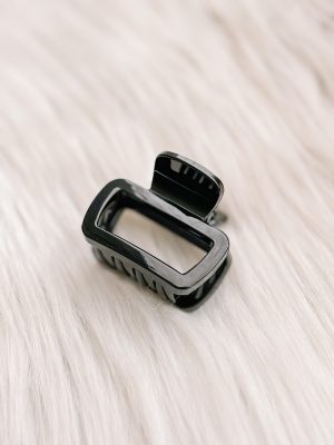 Hairclip rechthoekig zwart