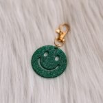 Smiley sleutelhanger groen