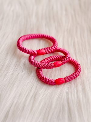 Haarrekker / armbandje licht fuchsia