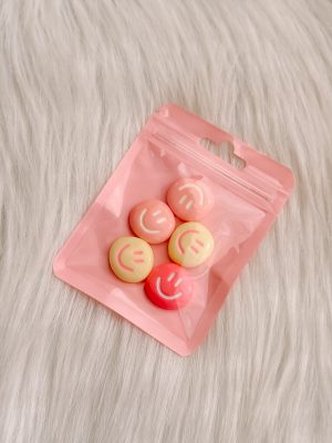 Smiley magneten rood/roze