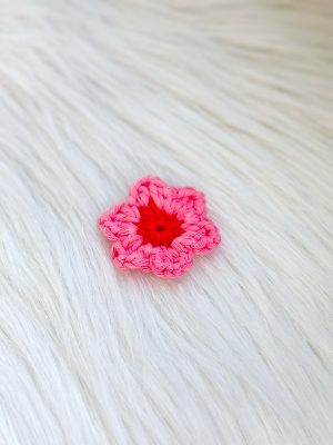 Bloem magneet roze/rood