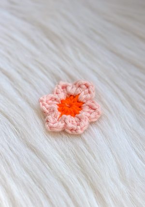 Bloem magneet oranje tinten