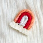 Regenboog magneet peach/rood