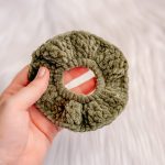 Scrunchie suede khaki