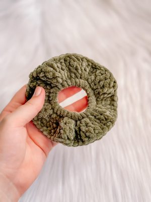 Scrunchie suede khaki