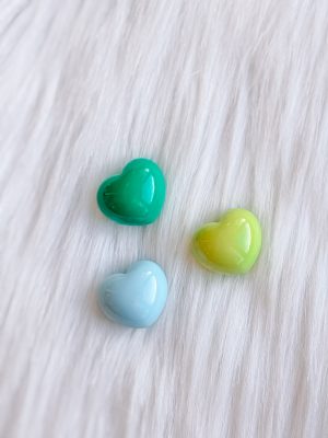 Set van grote hartjes magneten - groen tinten