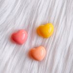 Set van grote hartjes magneten - oranje tinten