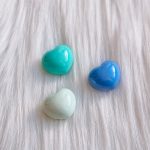 Set van grote hartjes magneten - blauw tinten