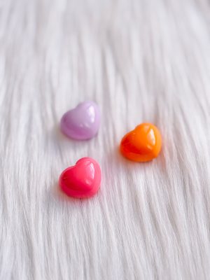 Set van grote hartjes magneten - paars/roze