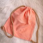 Gerecycled rugzakje met koord zalm/roze