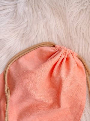 Gerecycled rugzakje met koord zalm/roze - Afbeelding 2