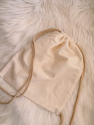Gerecycled rugzakje met koord beige