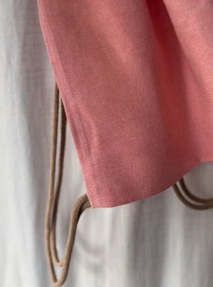 Gerecycled rugzakje met koord beige - Afbeelding 4