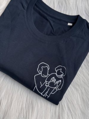 T-shirt met lijntekening