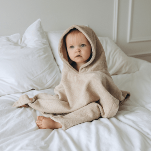 Badponcho stone green met naam - Afbeelding 3
