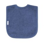 Slabbetje silk blue met naam